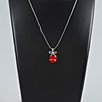 Red Swarovski Bow Pendant With Your Love Gift