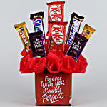 Assorted Chocolates In Forever With You Vase