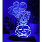 Personalised Teddy Balloons LED Lamp