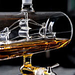 Sailing Ship Whiskey Decanter Set With 4 Globe Glasses