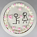 Pretty Propose Pineapple Cake- Eggless 1 Kg