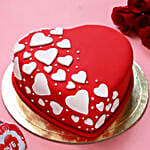 Special Hearts Truffle Fondant Cake- 1 Kg