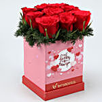Valentine Roses In Pink Love Box
