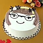 Cute Girl Chocolate Cake- 1 Kg