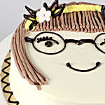 Cute Girl Chocolate Cake- Eggless Half Kg