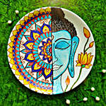 Blue Buddha & Mandala on Plate Home Decor