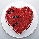 Red Heart Velvet Cake And Money Plant