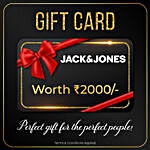 Jack & Jones Gift Card- 2000 Rs