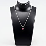 Red Swarovski Bow Pendant With Special Love Gift