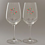 Personalised Couple Wine Glass