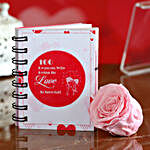 Lovely Pink Forever Rose & Love Book
