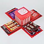 4 Layer Red And White Chocoholic Explosion Box