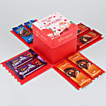 4 Layer Red And White Choco Love Explosion Box