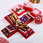 4 Layer Red And White Choco Treat Explosion Box