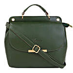 Vivinkaa Leatherette Flap Compartment Sling- Olive