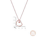 Giva Rose Gold Heart Pendant With Chain