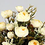 Cream Rahinoclose Artificial Rose Arrangement