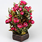 Dark Pink Rahinoclose Artificial Rose Arrangement