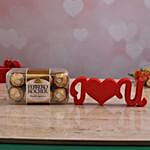 I Love You Table Top & Ferrero Rocher Combo