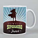 Female Superhero Personalised White Mug