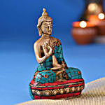 Golden Stone Work Sitting Buddha Idol