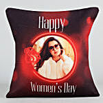 Happy Women's Day Personalised LED Cushion