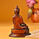 Orange Finish Sitting Buddha Idol