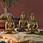 Solid Brass Buddha With Kundal- Set Of 6