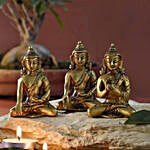 Solid Brass Buddha With Kundal- Set Of 6