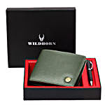 Wildhorn Pure Leather Wallet Combo Green