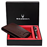 Wildhorn Urbane Men Wallet Gift Set Brown