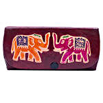 Elephant Print Leather Case For Sunglasses