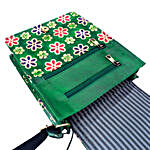 Floral Hand Painted Fine Leather Sling Bag