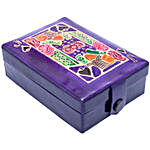 Hand Painted Jewellery Organiser Box Violet
