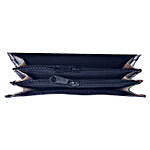 Hand Painted Two Fold Women s Leather Wallet Black
