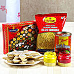 Gulab Jamun With Kaju Sweets & Aloo Bhujia