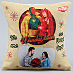 We Are An Unusual Couple Personalised Cushion