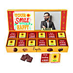 Personalised Keep Smiling Chocolate Gift for Him