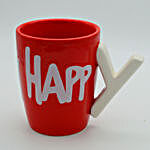 Happy Birthday White & Red 3D Coffee Mug