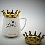 Queen Crown Style Ceramic White Mug