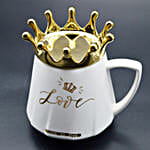 Queen Crown Style Ceramic White Mug