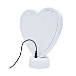 Heart Shape LED Magic Mirror Table Top Photo Frame