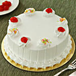 Fresh Vanilla Cake Half kg Eggless