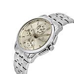 Omax Analog Silver Dial Suave Men's Watch