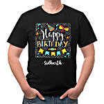 Personalised Happy Birthday Cotton T shirt- Medium