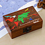 Dual Sun Dial Compass With Personalised Wooden Box
