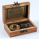 Dual Sun Dial Compass With Personalised Wooden Box