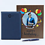Personalised Note Book And Metal Pen Gift Box