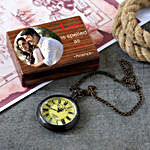 Pocket Watch Victoria 1915 With Personalised Wooden Box