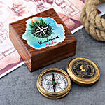 Victorian Compass With Personalised Wanderlust Box